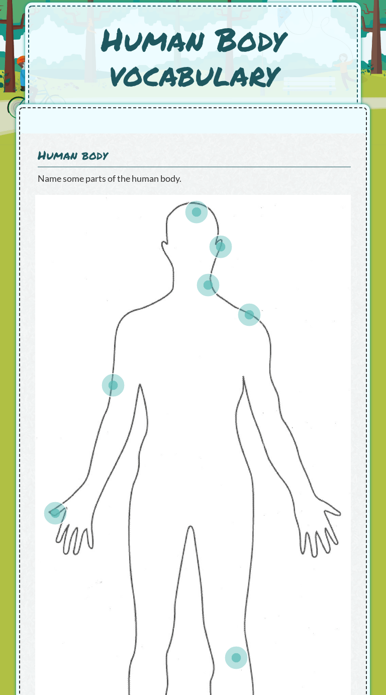 Human Body vocabulary Interactive Worksheet by Ana Paula