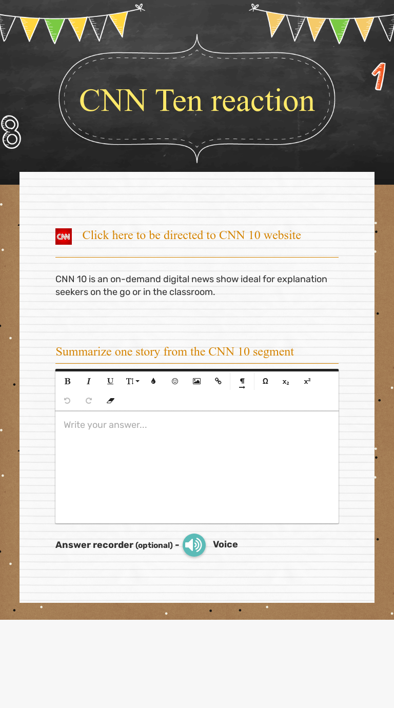 Cnn Students News Worksheet