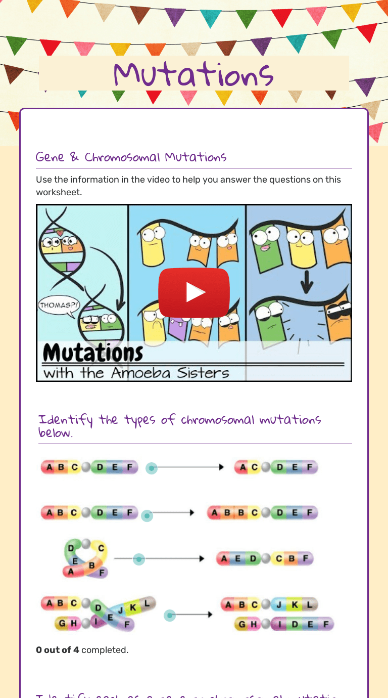 Mutations Interactive Worksheet by Maria CuevasMehra Wizer.me