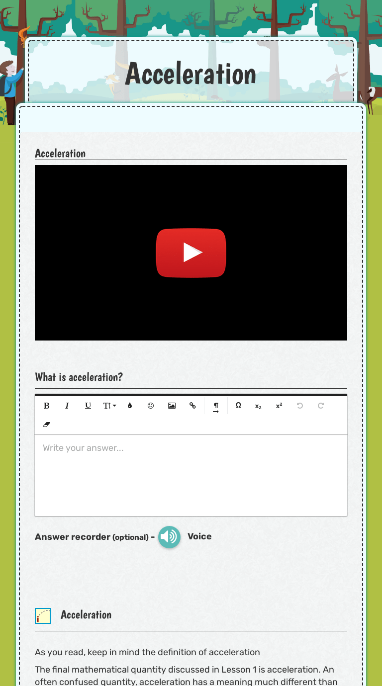 Acceleration Interactive Worksheet by Mariana GarciaSerrato Wizer.me