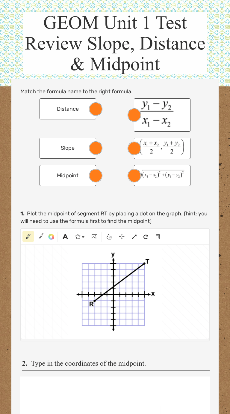 The Midpoint Formula Worksheet Answers