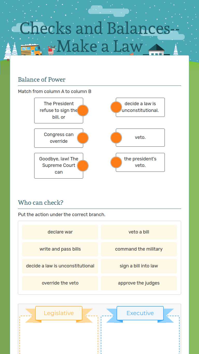 33 Checks And Balances Worksheet - support worksheet