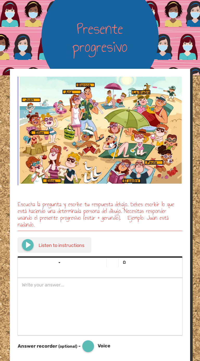 Presente progresivo Interactive Worksheet by Marcos Rene Marcano
