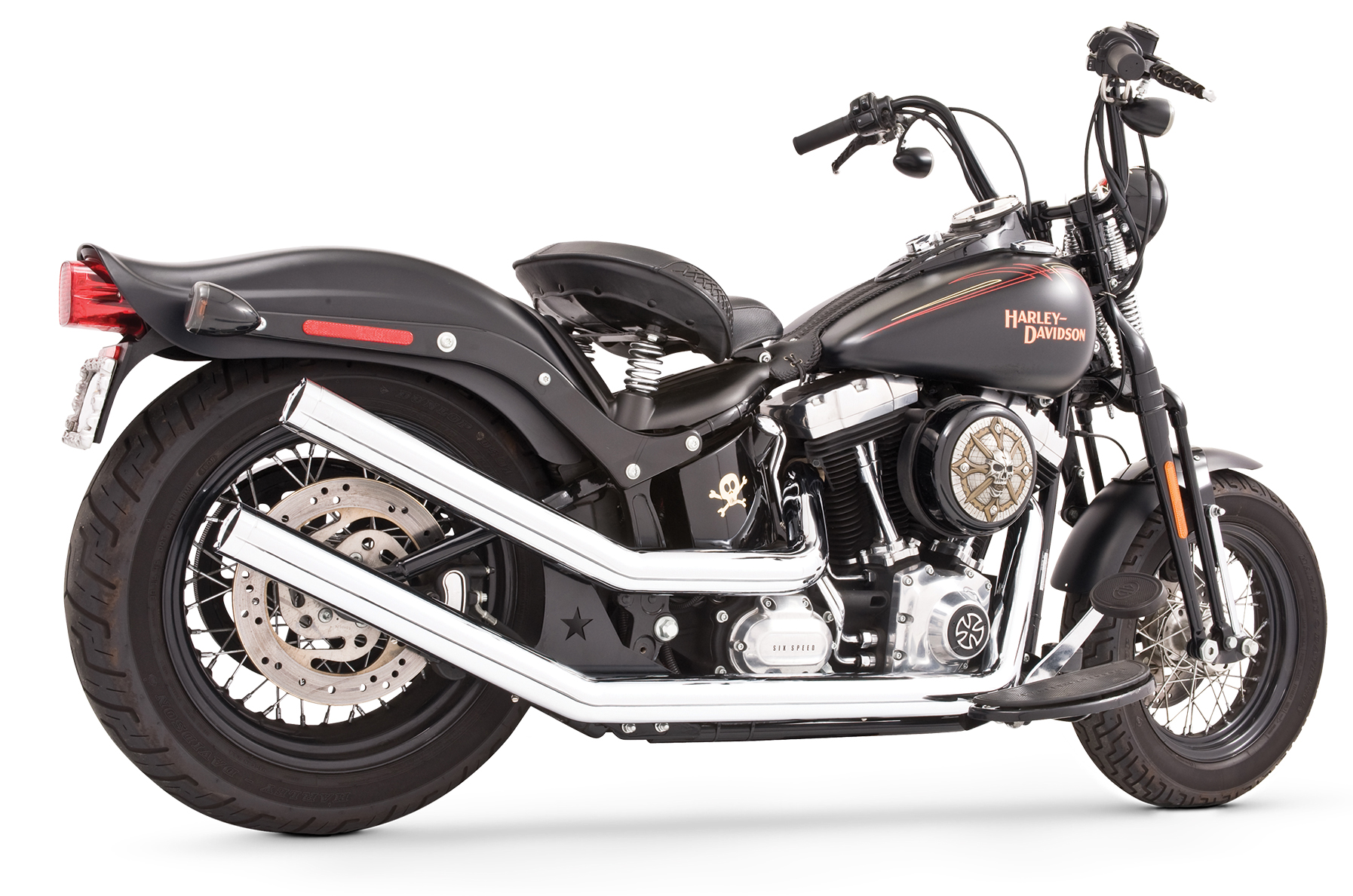 Freedom Performance Exhaust Upsweeps W/Star End Caps Harley Davidson