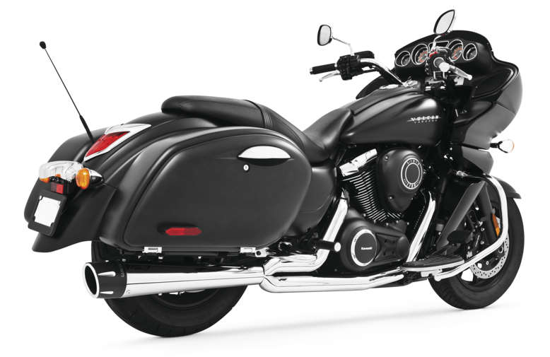 Freedom Exhaust Combat 2Into1 Chrome W/Black Tip (4.5") 20092016 Kawasaki Vaquero / Nomad
