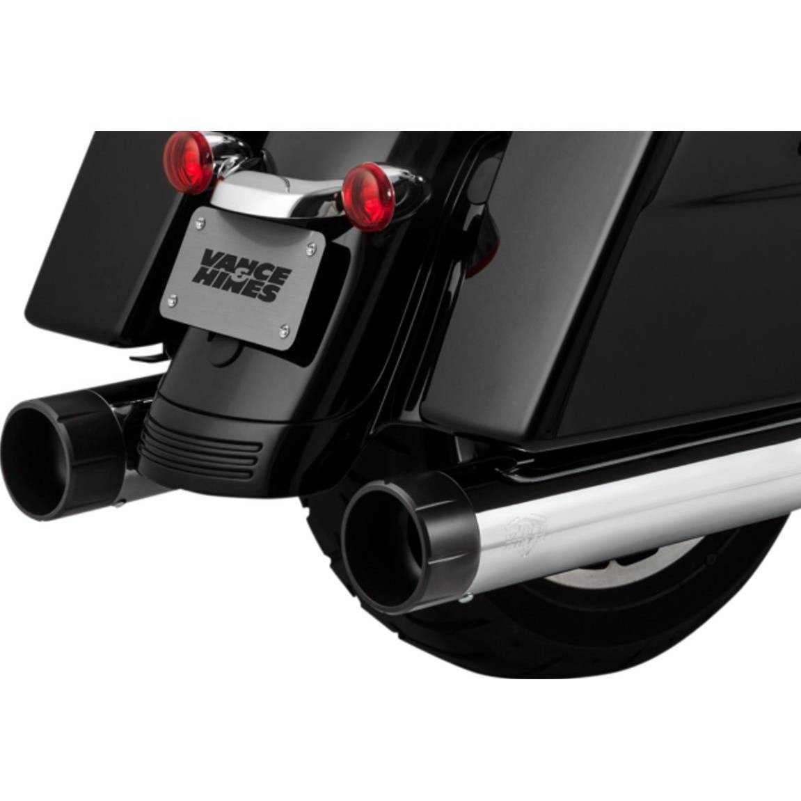 Vance & Hines Oversized 450 SlipOn Exhaust Chrome/Black Harley