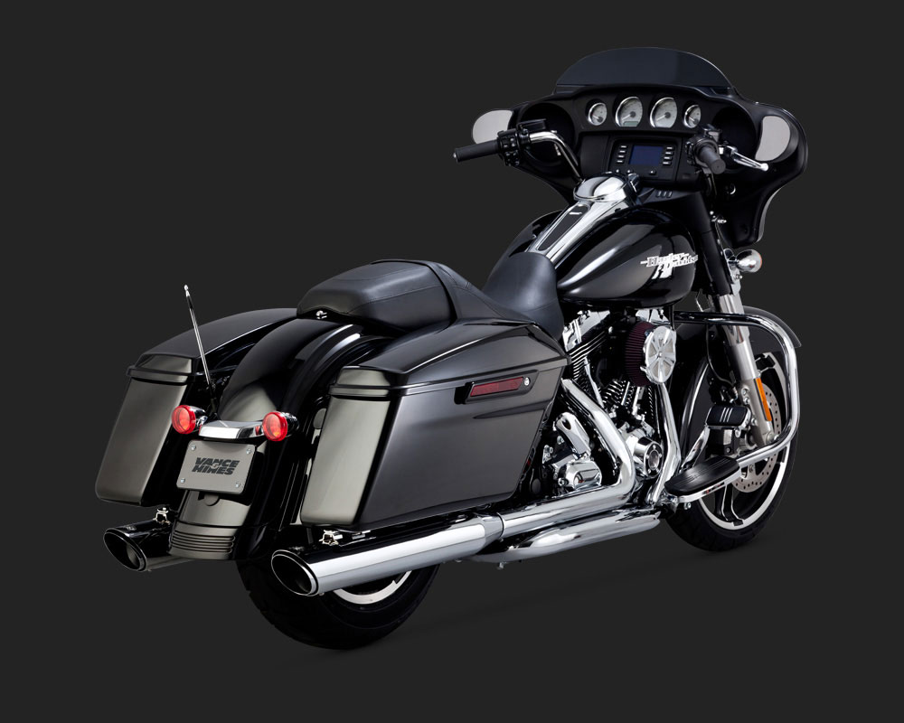 Vance & Hines Dresser Duals Exhaust Chrome Harley Davidson Touring 16752