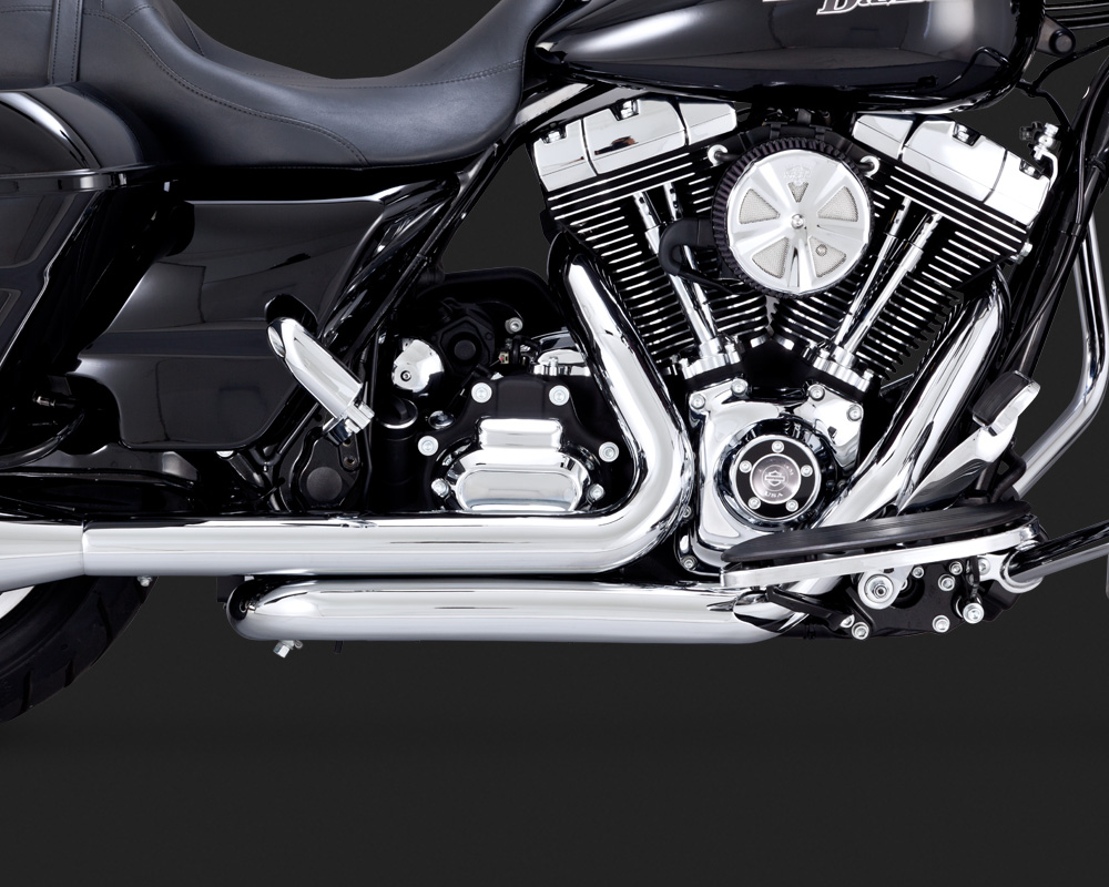 Vance & Hines Dresser Duals Exhaust Chrome Harley Davidson Touring 16752