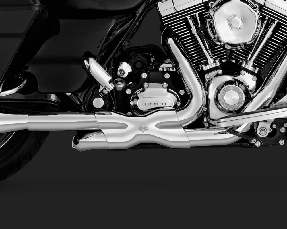 Vance & Hines Power Duals Exhaust Chrome Harley Davidson Touring 16832