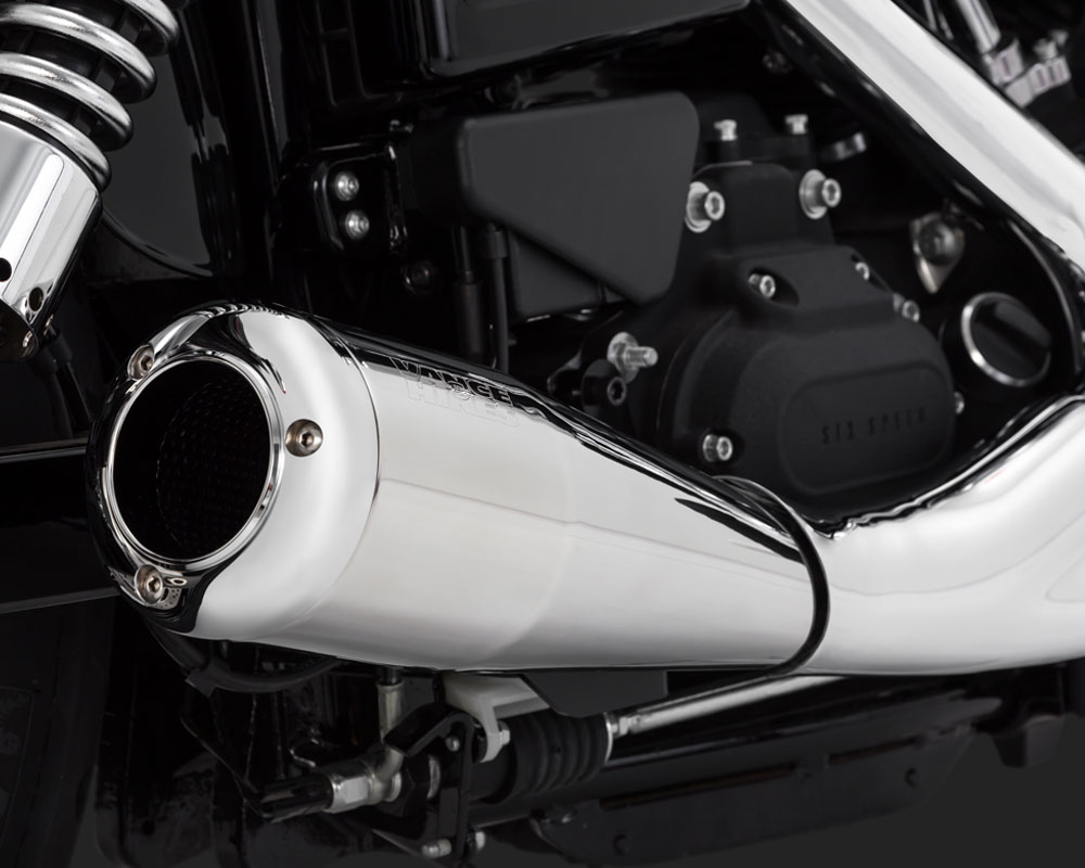 Vance & Hines 2into1 Upsweep Exhaust Chrome Harley Davidson Dyna 17622