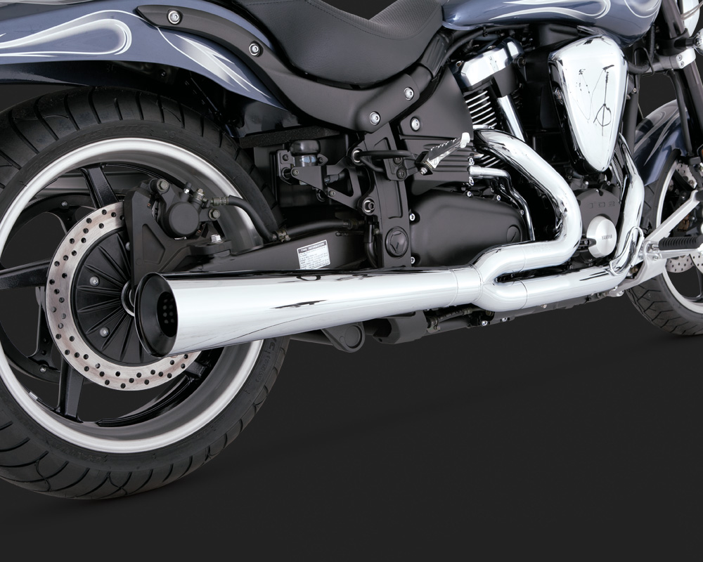 Vance & Hines Pro Pipe Exhaust Chrome Yamaha Road Star Warrior 1900 25505