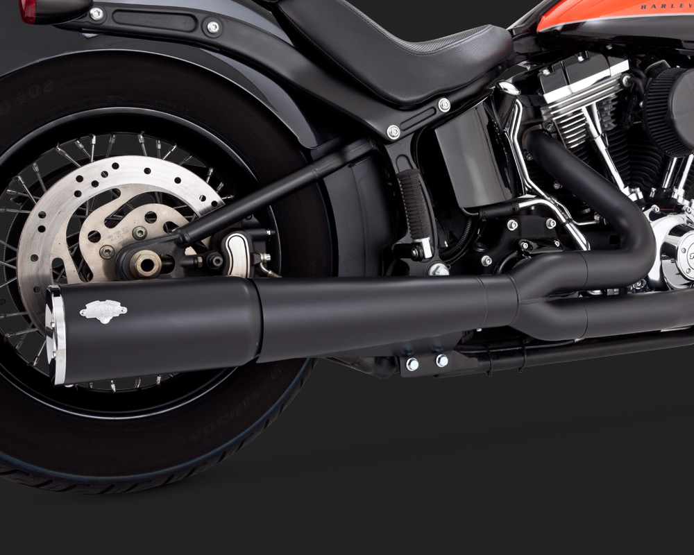 Vance & Hines Pro Pipe Exhaust Black Harley Davidson Softail 47527