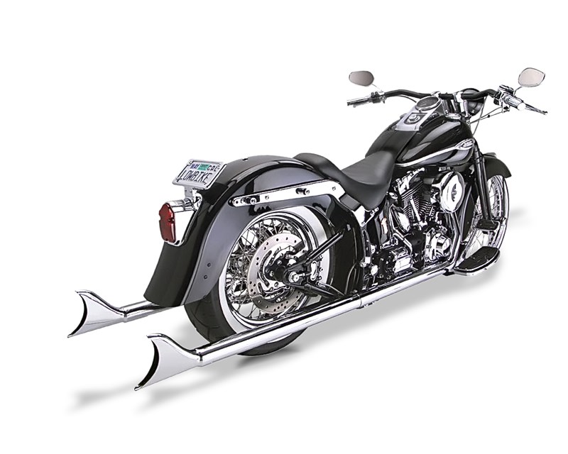 Samson Exhaust True Dual Crossover 2¼" With Cholo Fishtails Harley