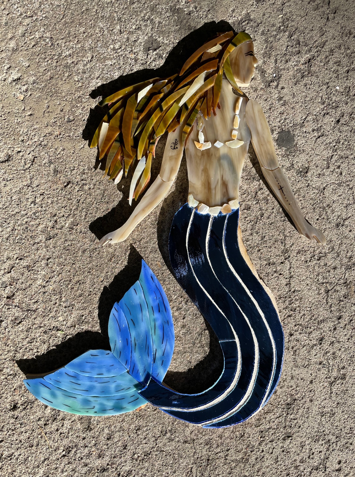 Mermaid Mosaic Dynamic Glass Design