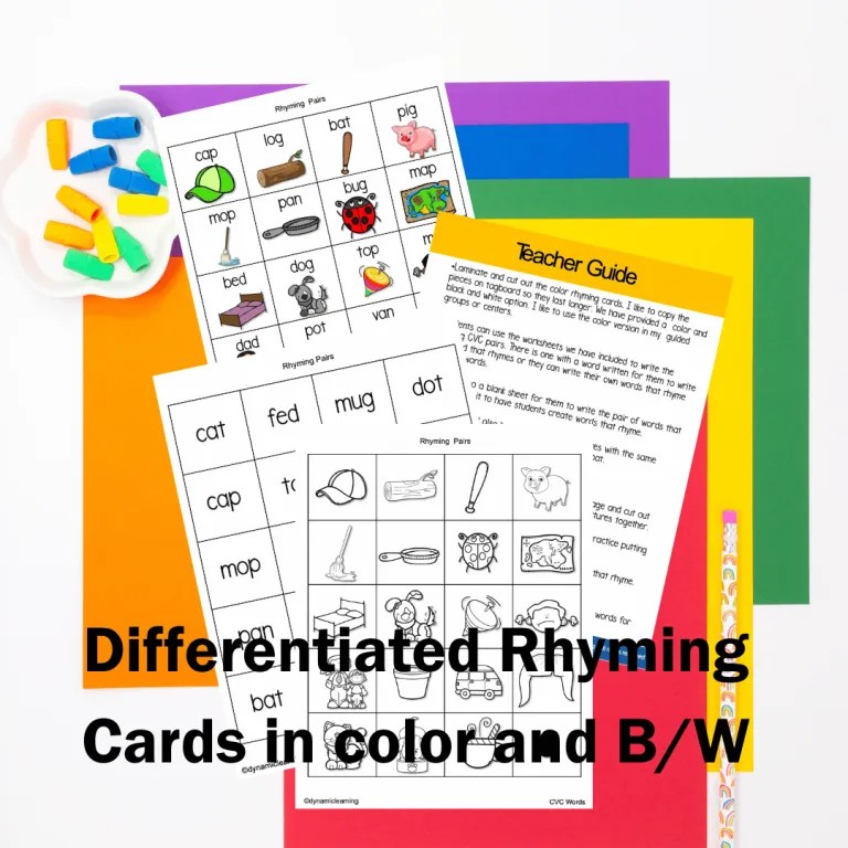 Blending CVC Words Boom Cards and Rhyming CVC Words Dynamic Learning