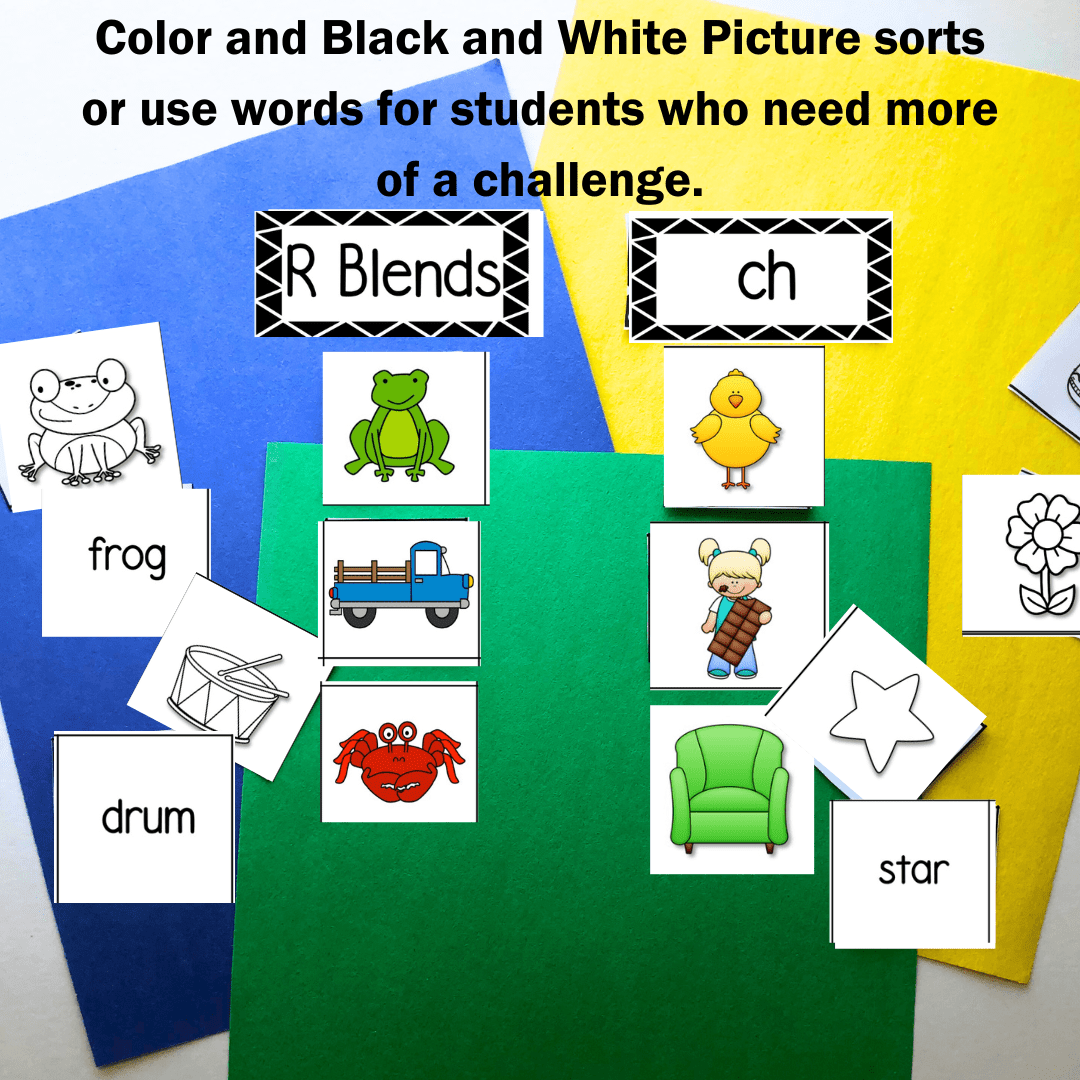 Blends and Digraphs Phonics Activities Scoot Game Bundle - Dynamic Learning