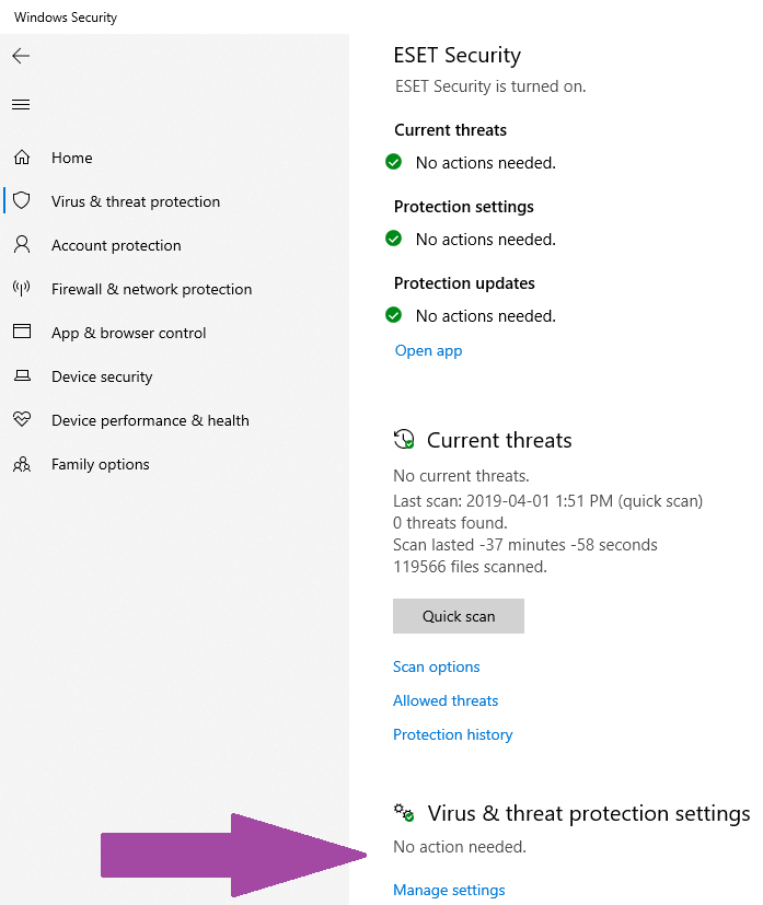 Windows Defender Folder Exclude DynamicLTA