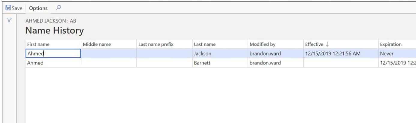 Dynamics 365 Show Table Browser version history 2 versions