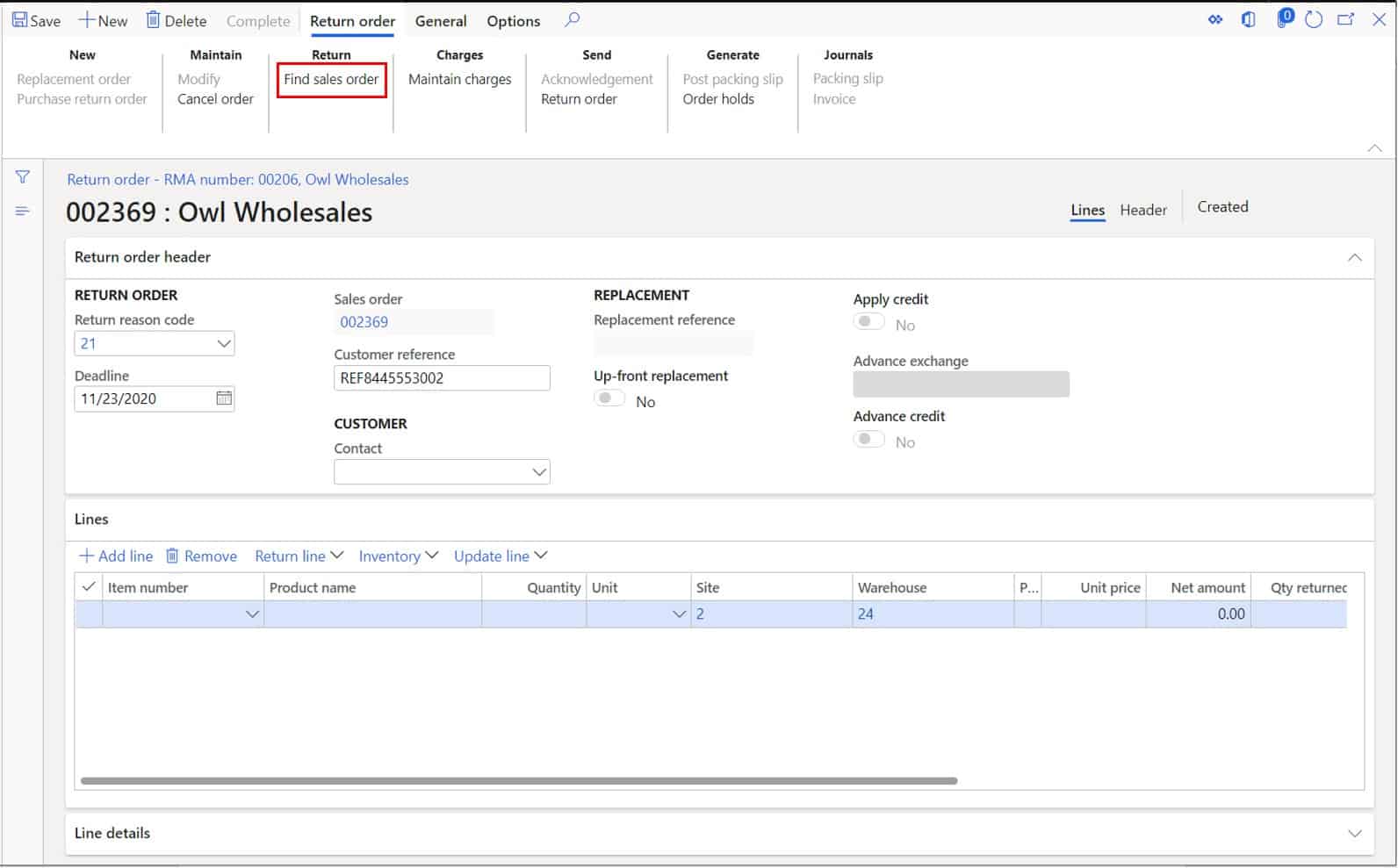 Process a Return Order D365 Finance and Operations Dynamics Tips