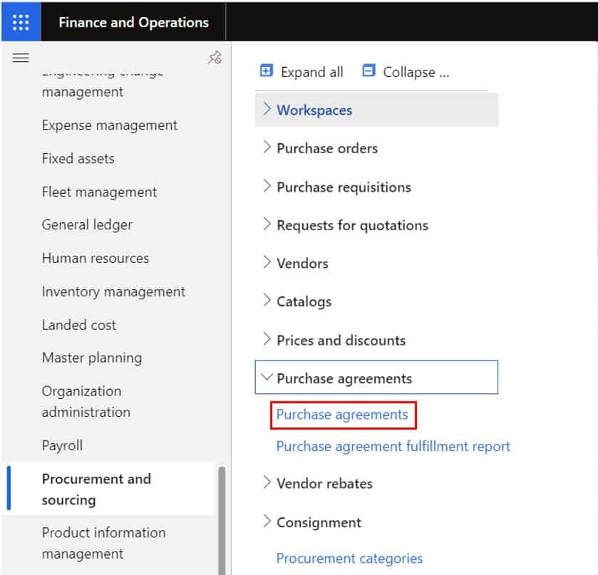 Purchase Agreements Explained Dynamics 365 Finance and Operations
