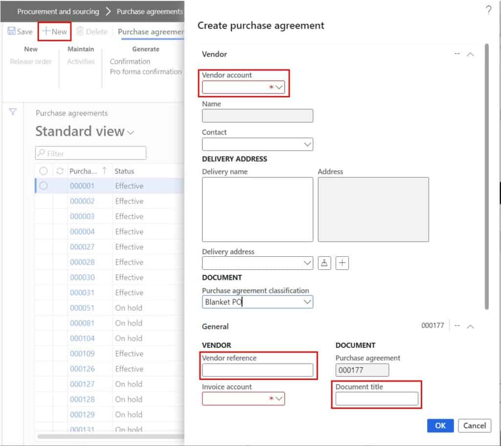 Purchase Agreements Explained Dynamics 365 Finance and Operations