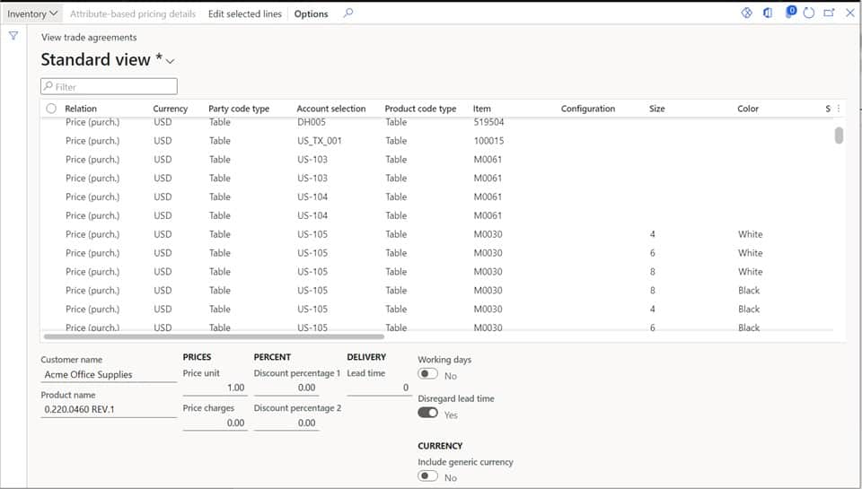 Trade Agreements Explained Dynamics 365 Finance and Operations