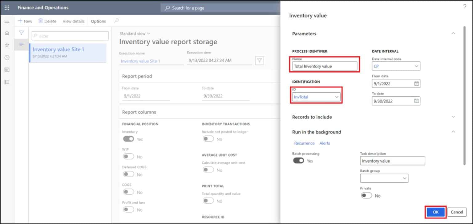 Inventory Value Report D365 Finance and Operations Dynamics Tips