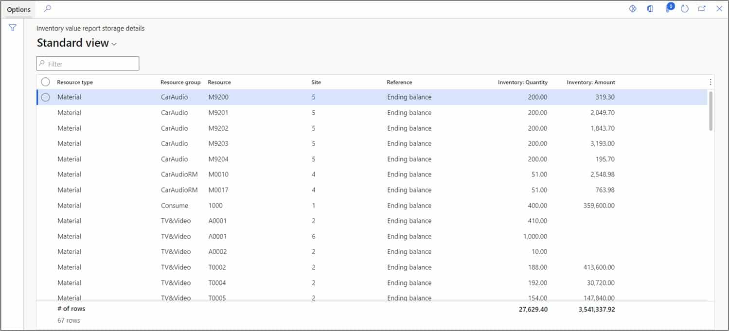 Inventory Value Report D365 Finance and Operations Dynamics Tips