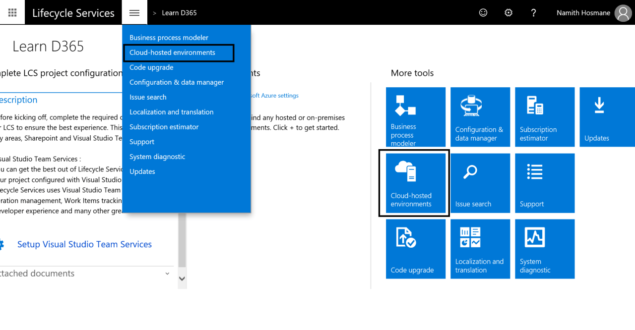Create Cloud-hosted environment in LCS Onebox environment