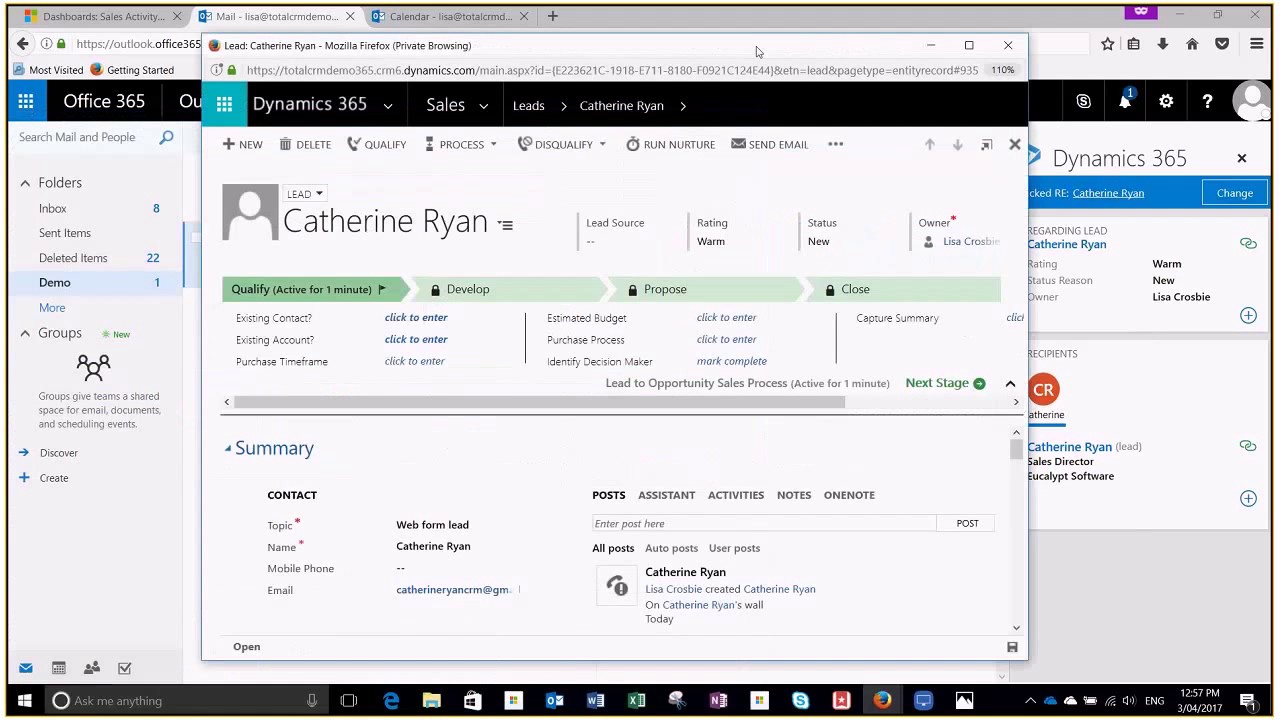 Portare la posta nel CRM. Integrazione Dynamics 365 Exchange
