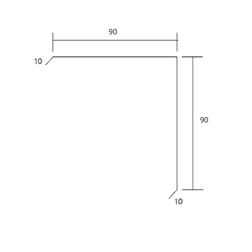 Flashing Corner Mould 100x100mm Dynamic Steelform