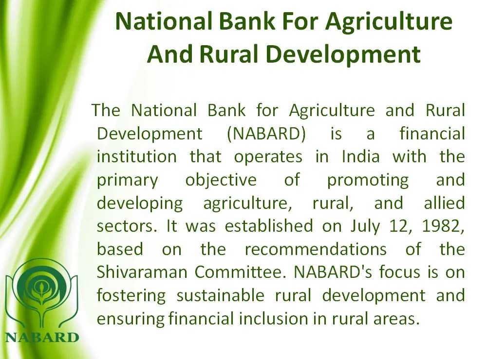 National Bank For Agriculture And Rural Development NABARD