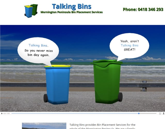  Design for Talking Bins Dynamic sites