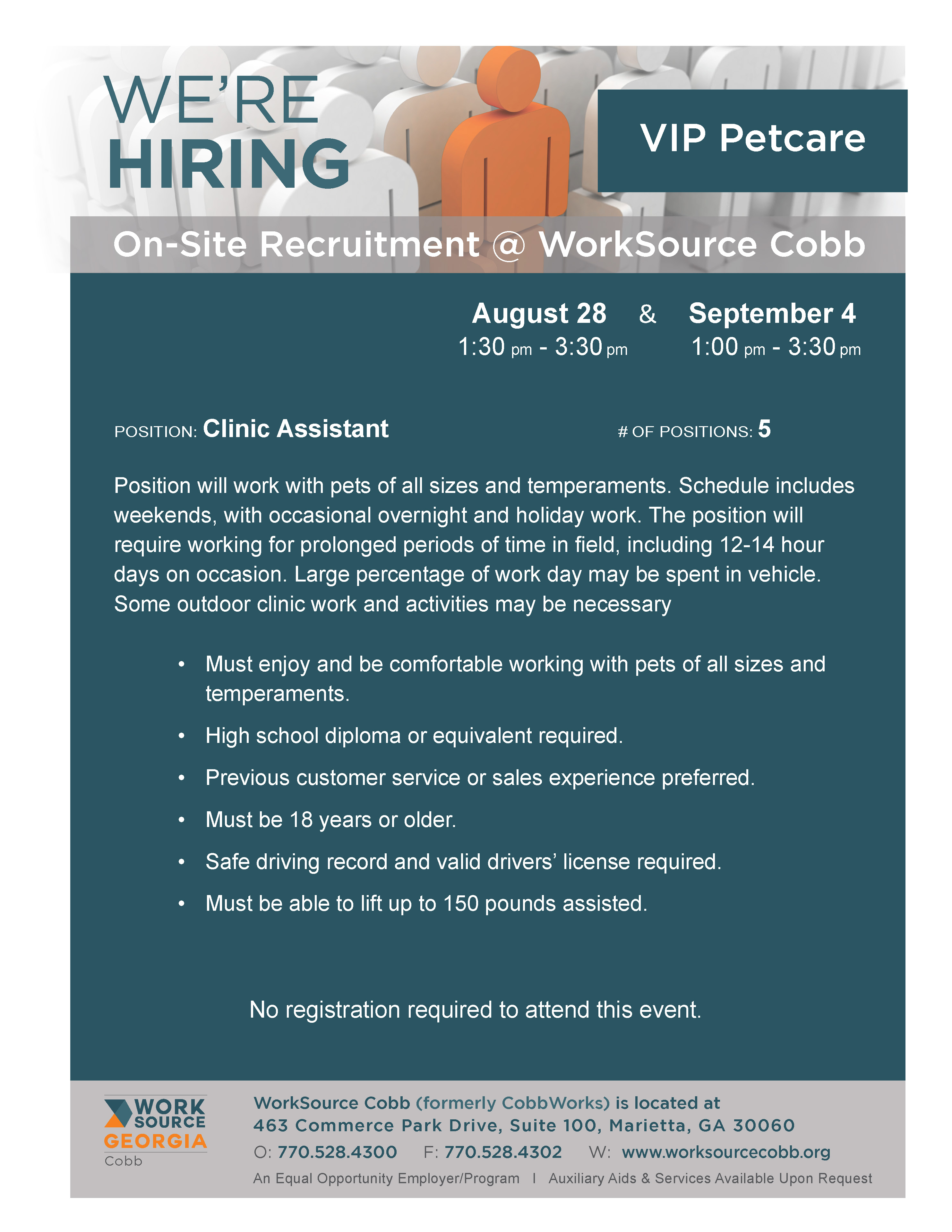 VIP Petcare (Session 2) WorkSource Cobb