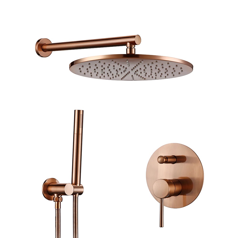 Brushed Rose Gold Shower Set Dynasty