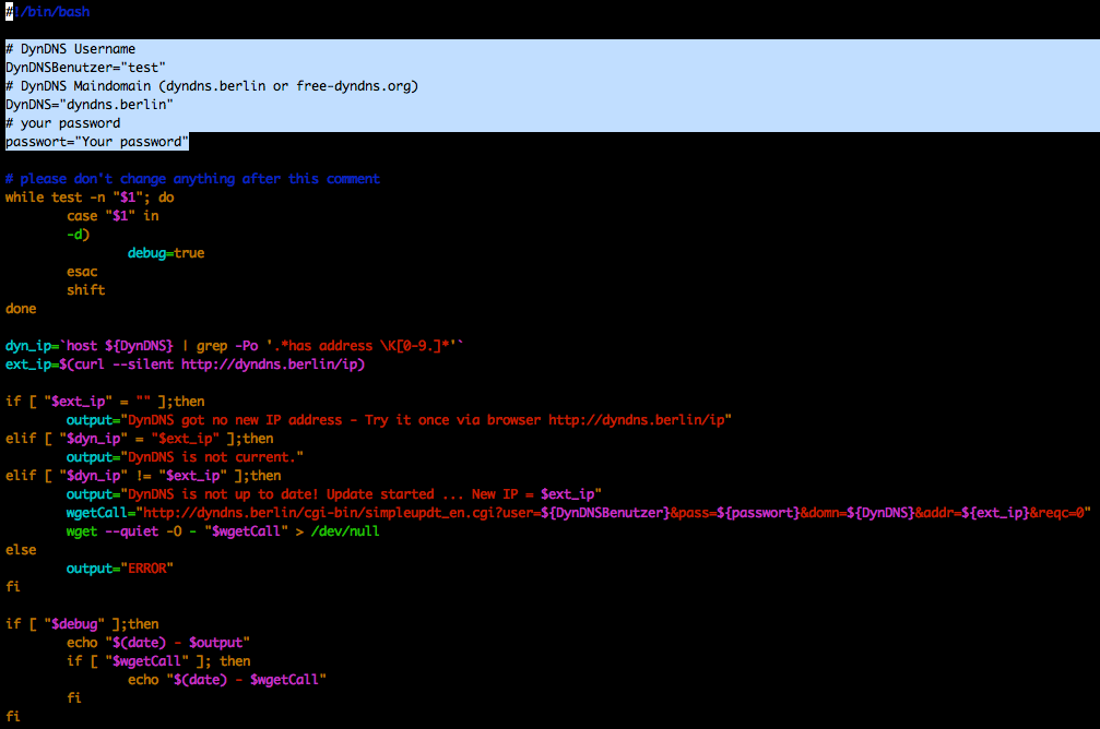 DynDNS.berlin Update via cronjob under unix