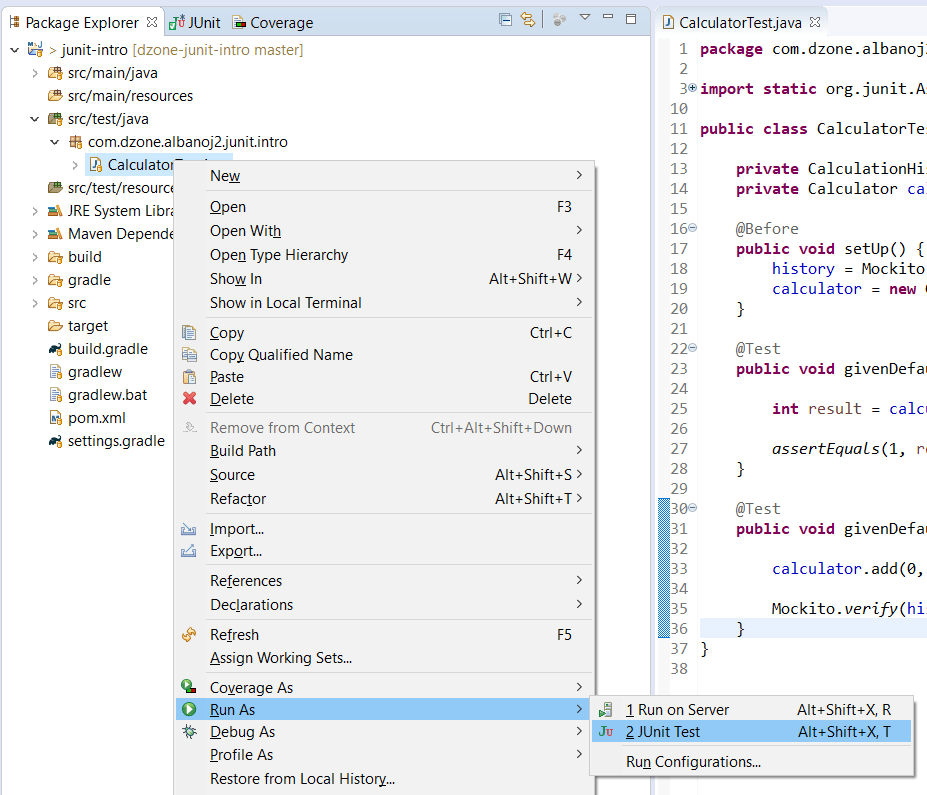 An Introduction to JUnit DZone Java