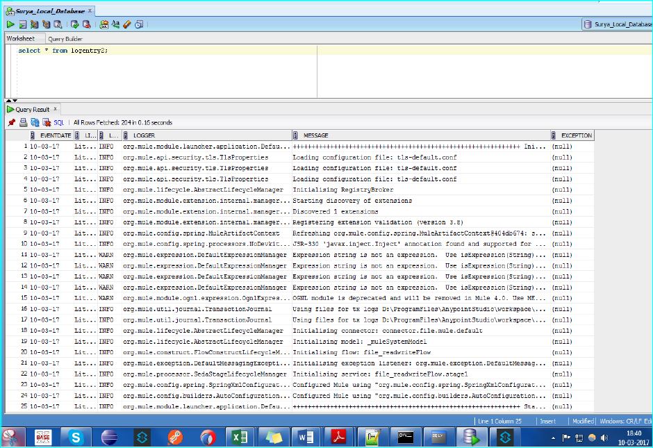 Logging to Database Using Log4J in MuleSoft DZone Database