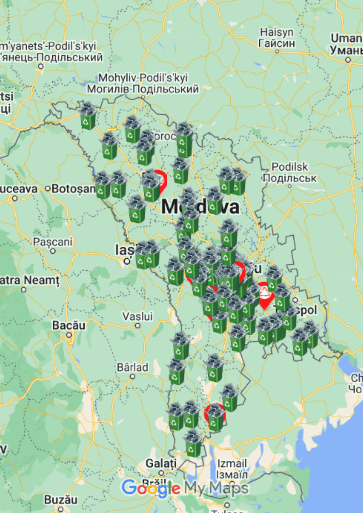 Map of WEEE collection points eCircular