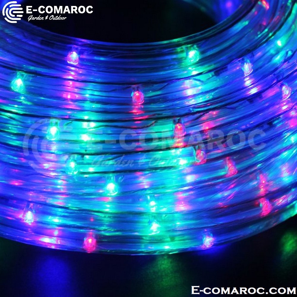 Tube LED Lumineux Multi Couleurs 10 m Christmas Light Rope Confort et Plein Air Au