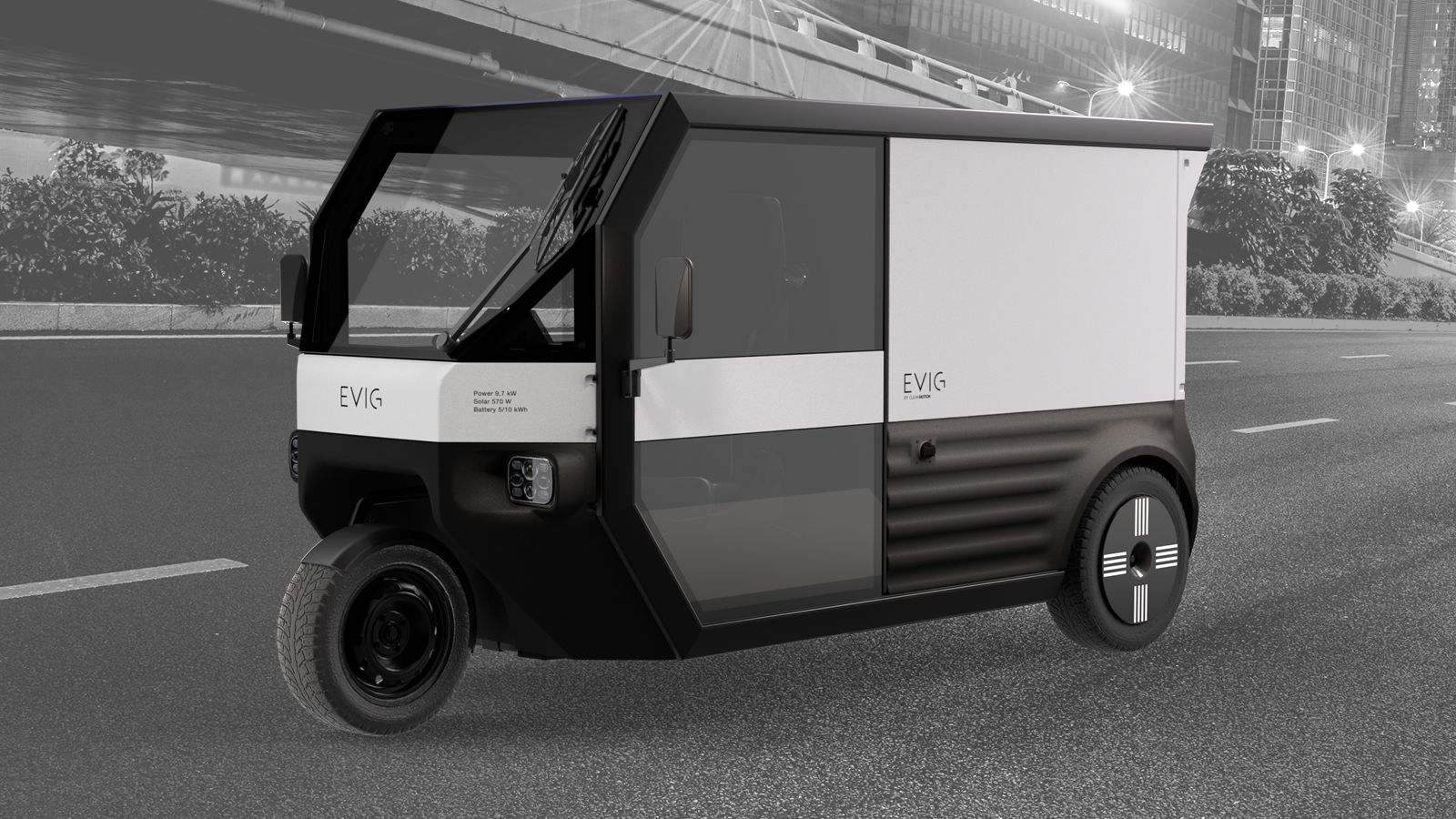 Evig van Clean Motion kan tot 2500 liter en 350 kilo laden