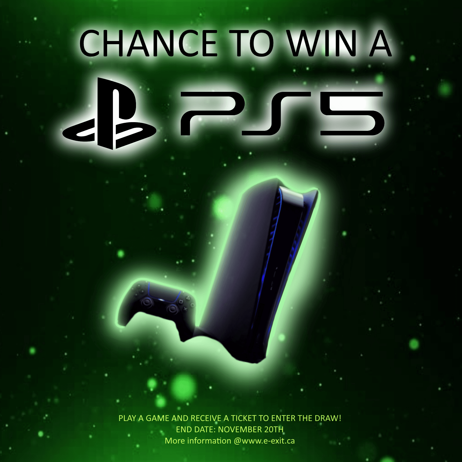 Win a Free Playstation 5 by player EXIT escape rooms! Exit Canada
