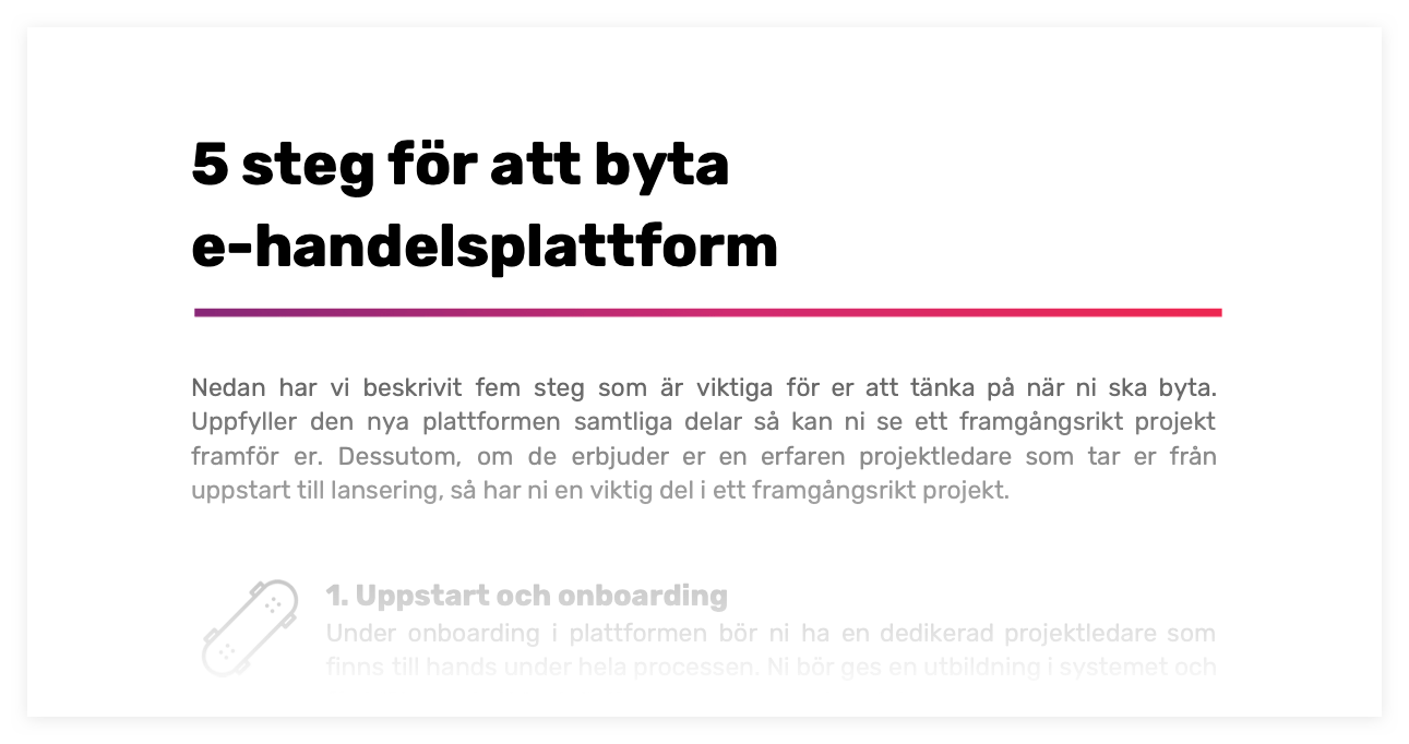 Byta ehandelsplattform