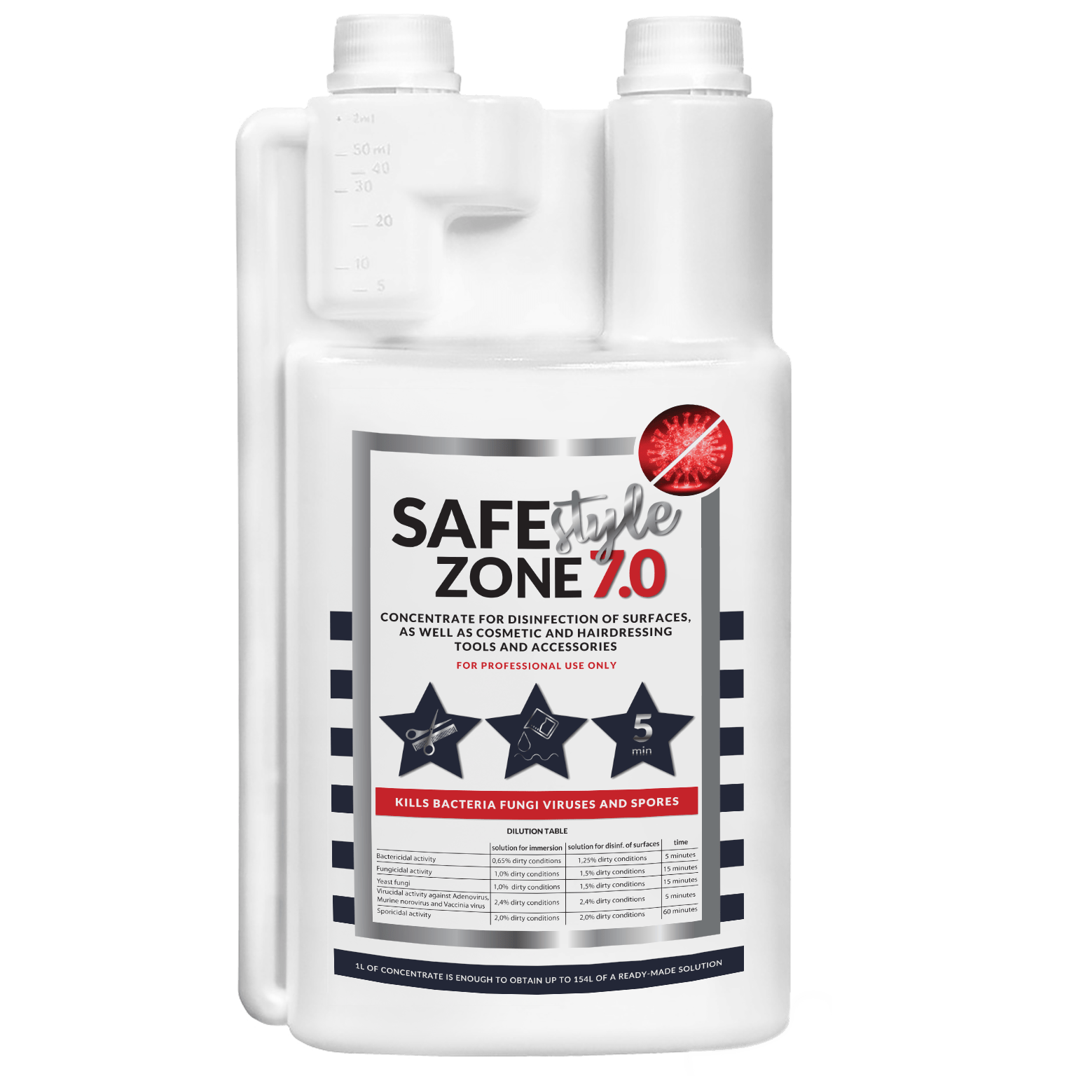 Safe Zone 7.0 Style Koncentrat do dezynfekcji powierzchni i narzędzi