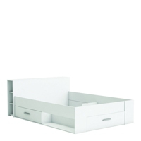 Cadre de lit avec rangement POCKET blanc 140 x 190 cm