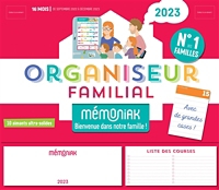 Calendrier 2023 Leclerc Organiseur Familial Mémoniak, Calendrier 2023 - 16 Mois De Septembre 2022 À Décembre 2023 (Broché) Au Meilleur Prix | E.leclerc