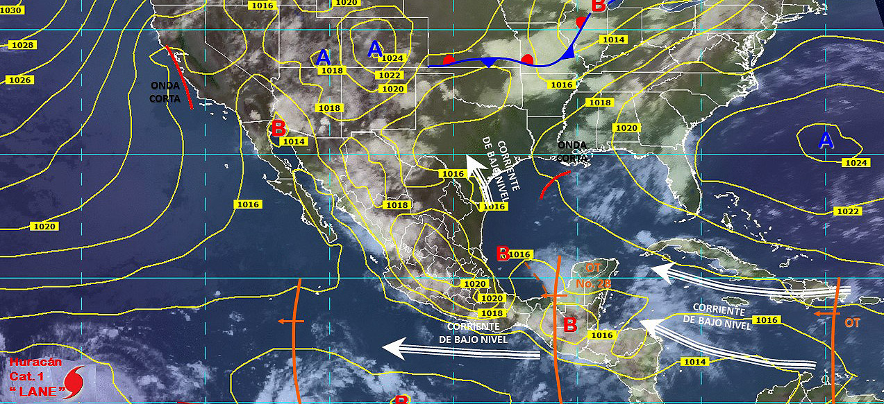 Pronóstico del tiempo en México para viernes 17 de agosto del 2018 en