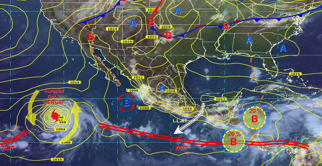 PronÃ³stico del tiempo en MÃ©xico para viernes 5 de octubre del 2018 e