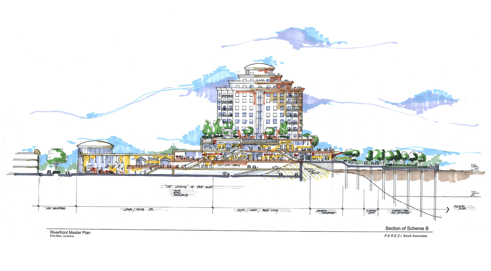 Port Allen Riverfront Master Plan, Port Allen, LA Perez