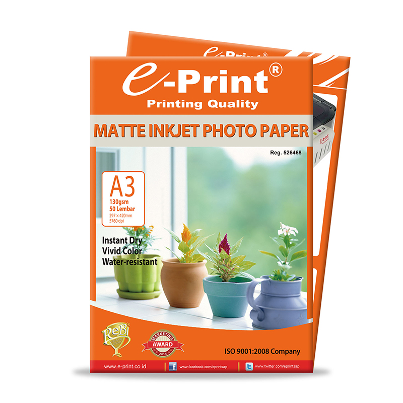 Jual Matte Inkjet Paper A3 130 gsm EPrint Indonesia